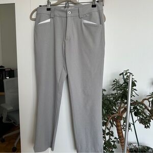 Sunice Gray and White Cropped Golf Pants